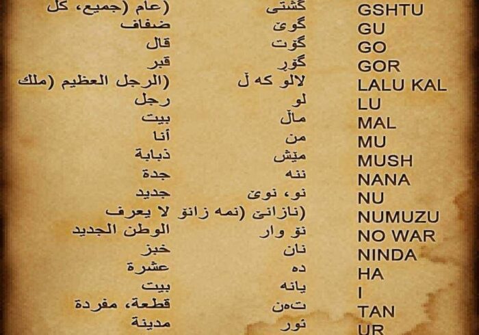زبان سومریها همین زبان کوردی است