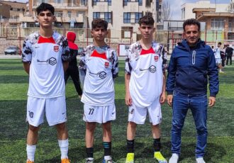 فوتبالیست های جوانرود باشگاه فرهنگیان در آکادمی باشگاه پرسپولیس تهران