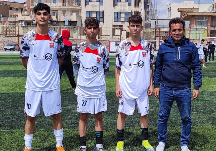 فوتبالیست های جوانرود باشگاه فرهنگیان در آکادمی باشگاه پرسپولیس تهران